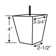 Amercan Pro Decor 3-3/4 N. X 3 N Unfnshed Sold Hardwood Square Bun Foot 5APD10703 - The